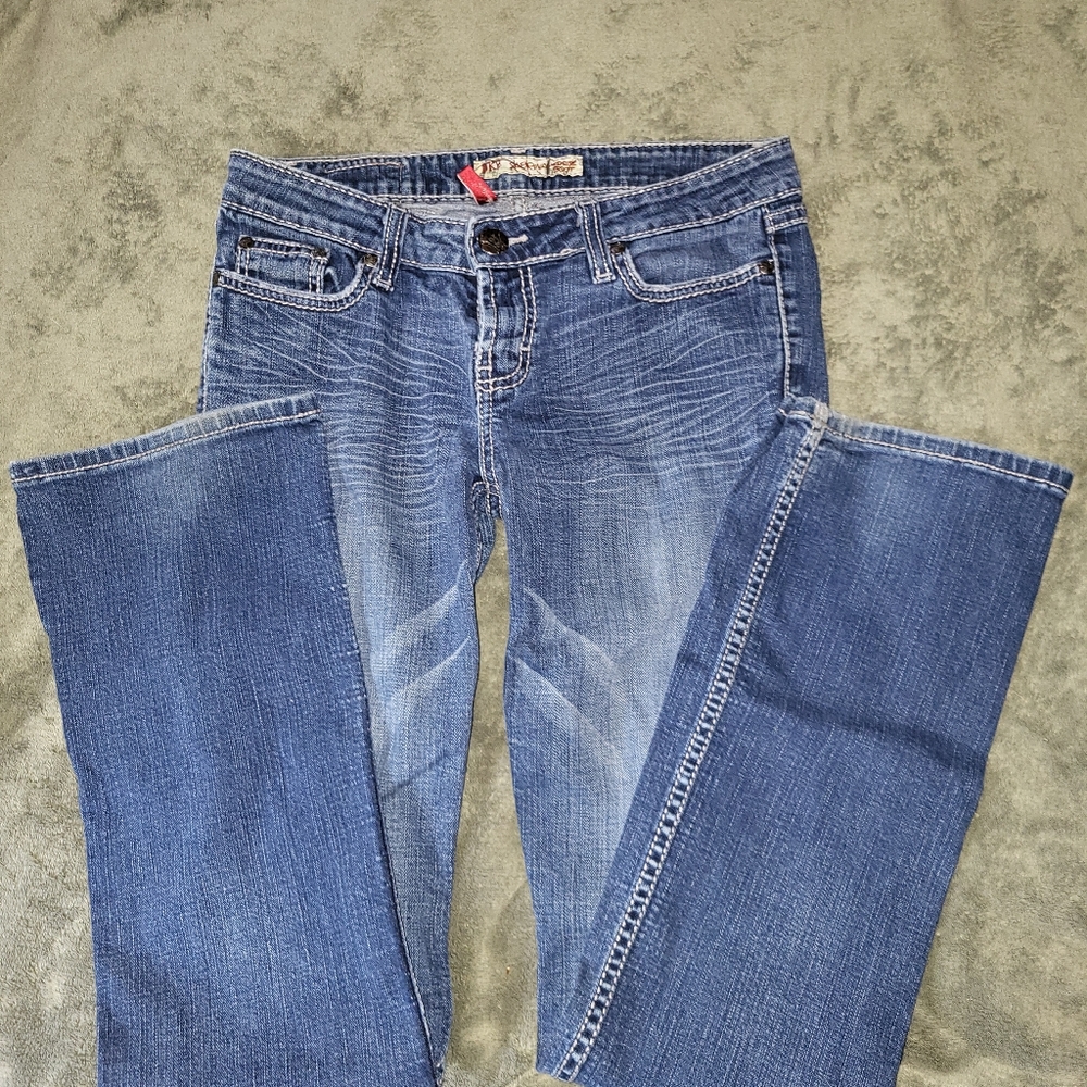 BKE Sherina Mid Rise Boot Cut Jeans.